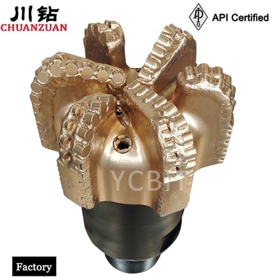 Nhà sản xuất Trung Quốc10 Mũi khoan PDC thân thép 5/8 inch Mũi khoan 6 lưỡi để khoan dầu